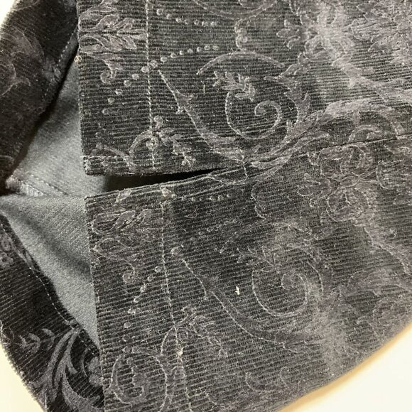 St. John Sport by Marie Gray Fashion Fit Black‎ Corduroy Pants Size 8 Wide Leg - Picture 12 of 12